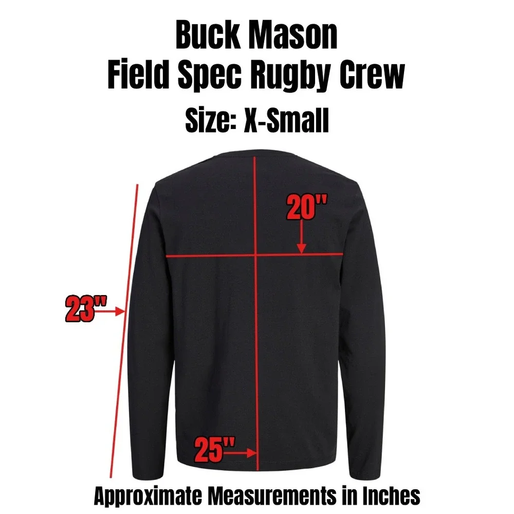 Buck Mason Field Spec Rugby Crew Mens XS Brown Casual Utility Military Designer